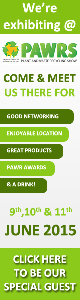 Come and meet us at the PLant & Waste Recycling Show